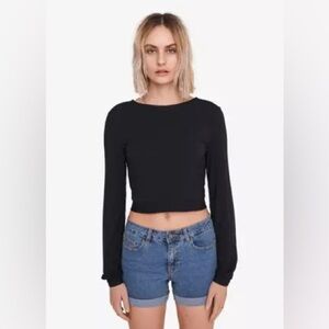 Noisy May Long Sleeves Open Back Blouse- Small